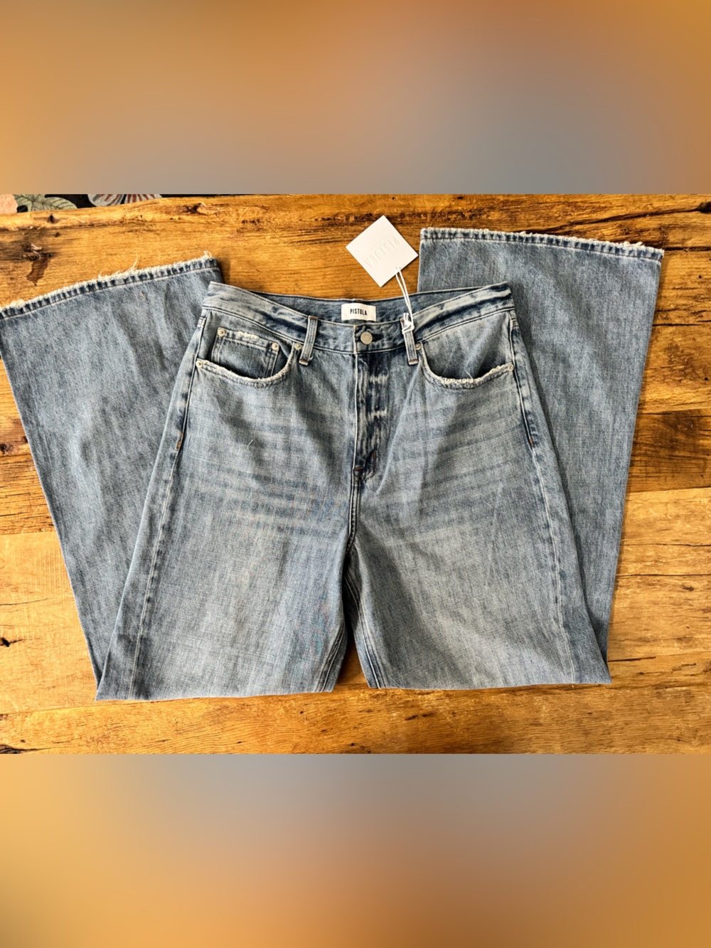 NWT Pistola Ruby High Rise Palazzo Jeans Othello - Size 31 - Picture 7 of 13